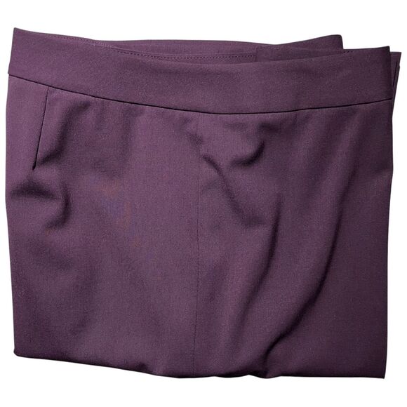 LAFAYETTE 148 Women Mensware Wool Dress Pant Size 16 Straight Leg Red Purple EUC - Picture 16 of 16